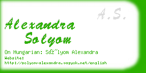 alexandra solyom business card